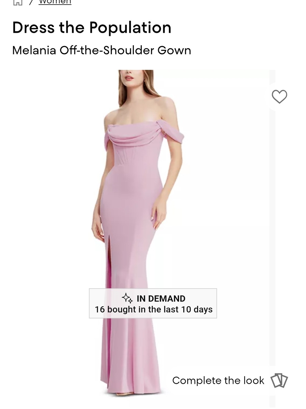 Dress the Population One-Shoulder Draped Pink Evening Gown